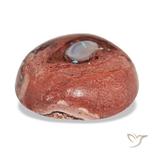 Opale di fuoco naturale multicolore da 9,08 ct, taglio rotondo, opaco