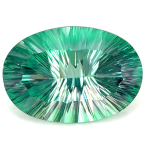 Fluorite naturale multicolore da 84,68 ct, taglio ovale, IF