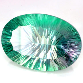 Fluorite naturale multicolore da 84,68 ct, taglio ovale, IF