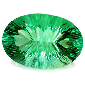 Fluorite naturale verde da 76,90 ct, taglio ovale, IF