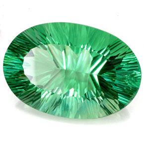 Fluorite naturale verde da 76,90 ct, taglio ovale, IF