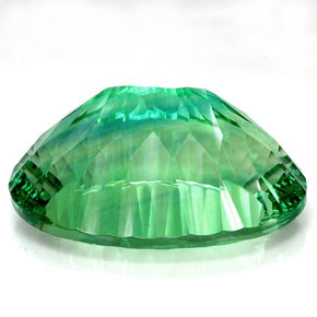 Fluorite naturale verde da 76,90 ct, taglio ovale, IF