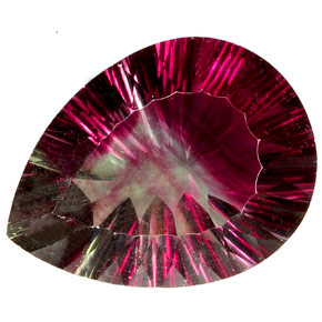 Fluorite naturale multicolore da 82,17 ct, taglio a pera, VVS