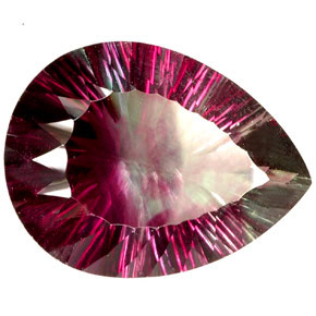 Fluorite naturale multicolore da 82,17 ct, taglio a pera, VVS
