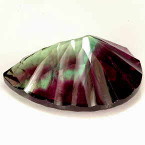 Fluorite naturale multicolore da 82,17 ct, taglio a pera, VVS