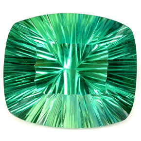 Fluorite naturale verde da 93,56 ct, taglio a cuscino, IF