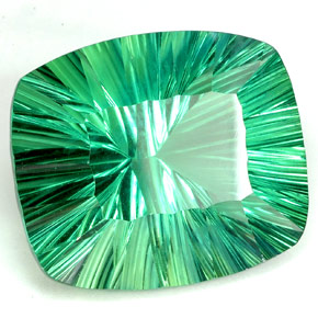Fluorite naturale verde da 93,56 ct, taglio a cuscino, IF