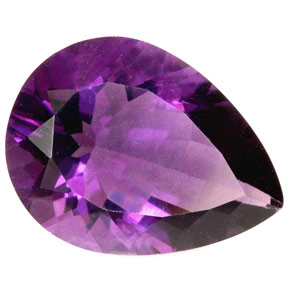 Fluorite naturale viola da 11,90 ct, taglio a pera, VVS
