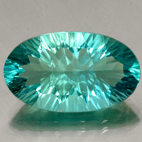 Fluorite naturale verde da 27,89 ct, taglio ovale, VVS
