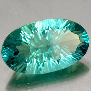 Fluorite naturale verde da 27,89 ct, taglio ovale, VVS