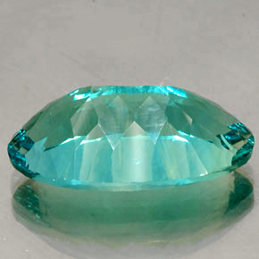 Fluorite naturale verde da 27,89 ct, taglio ovale, VVS