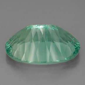 Fluorite naturale verde da 48,96 ct, taglio ovale, VVS-VS