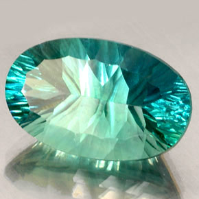 Fluorite naturale multicolore da 25,96 ct, taglio ovale, VVS-VS