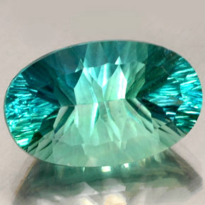 Fluorite naturale multicolore da 25,96 ct, taglio ovale, VVS-VS