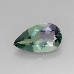 Fluorite naturale multicolore da 15,61 ct, taglio a pera, VVS