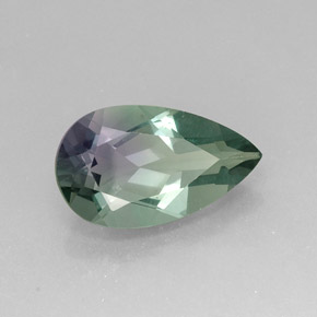 Fluorite naturale multicolore da 15,61 ct, taglio a pera, VVS