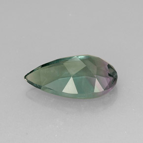 Fluorite naturale multicolore da 15,61 ct, taglio a pera, VVS