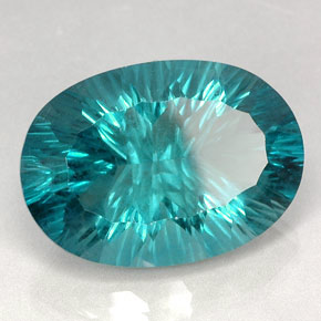 Fluorite naturale blu da 47,22 ct, taglio ovale, VVS