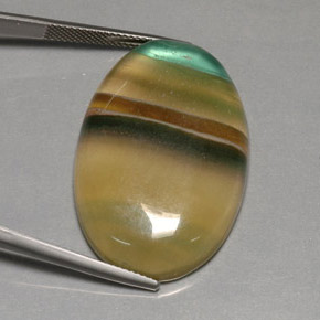 Fluorite naturale multicolore da 60,11 ct, trasparente, trasparente/traslucido