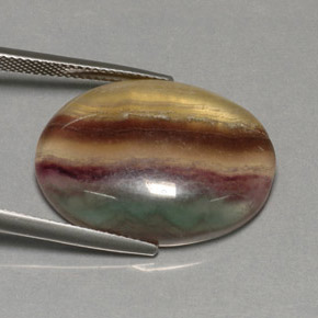 Fluorite naturale multicolore da 31,62 ct, trasparente, trasparente/traslucido