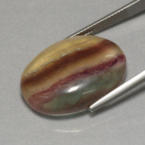 Fluorite naturale multicolore da 31,62 ct, trasparente, trasparente/traslucido