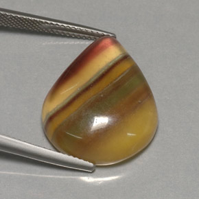 Fluorite naturale multicolore da 23,37 ct, trasparente, trasparente/traslucido