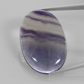 Fluorite naturale multicolore da 50,75 ct, taglio ovale, trasparente