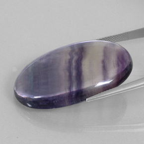 Fluorite naturale multicolore da 50,75 ct, taglio ovale, trasparente