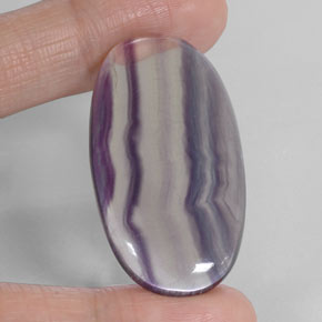 Fluorite naturale multicolore da 60,84 ct, taglio ovale, trasparente