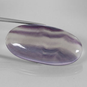 Fluorite naturale multicolore da 60,84 ct, taglio ovale, trasparente