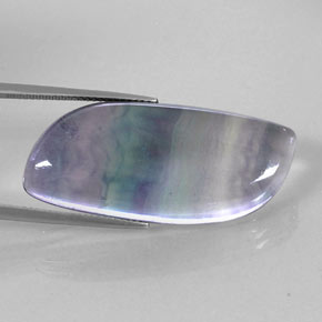 Fluorite naturale multicolore da 37,44 ct, forma fantasia, trasparente