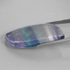 Fluorite naturale multicolore da 37,44 ct, forma fantasia, trasparente