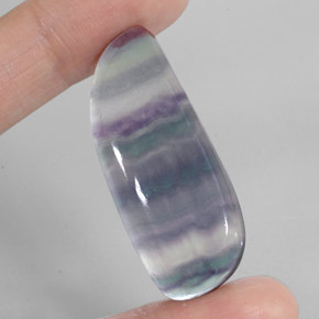 Fluorite naturale multicolore da 42,51 ct, forma fantasia, trasparente