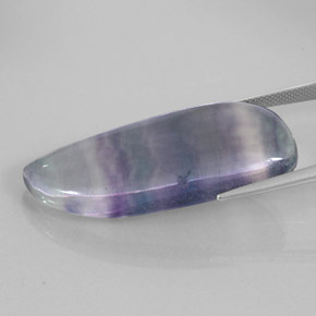 Fluorite naturale multicolore da 42,51 ct, forma fantasia, trasparente