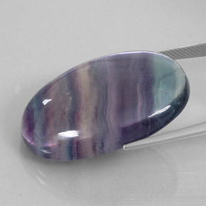 Fluorite naturale multicolore da 50,17 ct, taglio ovale, trasparente