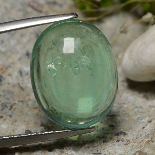 15.94ct Naturale Verde freddo Fluorite, Ovale, Trasparente