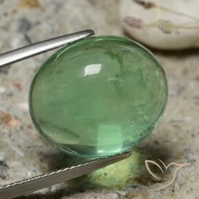 Fluorite Verde terroso naturale da 20.63 ct, Ovale, Trasparente