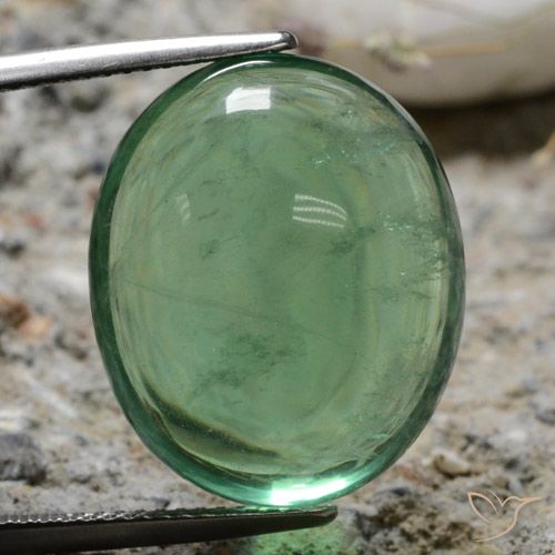 25.64ct Naturale Verde chiaro Fluorite, Ovale, Trasparente