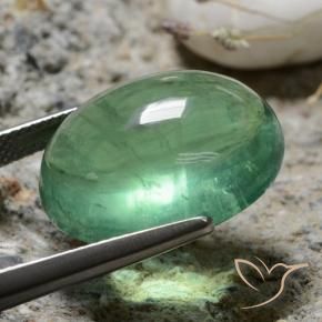 Fluorite Verde chiaro naturale da 25.64 ct, Ovale, Trasparente