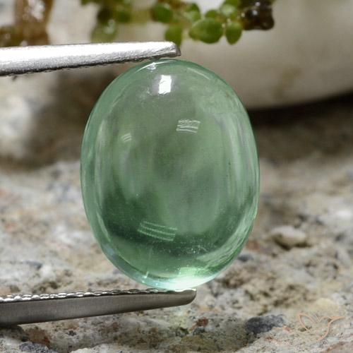 4.23ct Naturale Verde freddo Fluorite, Ovale, Trasparente