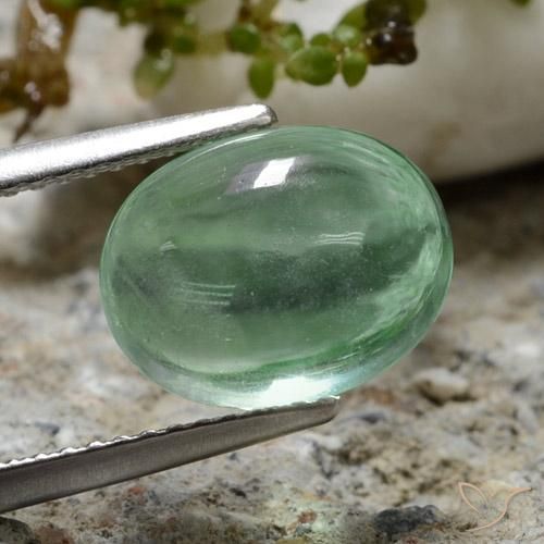 Fluorite Verde freddo naturale da 4.23 ct, Ovale, Trasparente