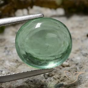 Fluorite Verde chiaro naturale da 4.75 ct, Ovale, Trasparente