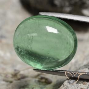 Fluorite Verde medio naturale da 21.66 ct, Ovale, Trasparente