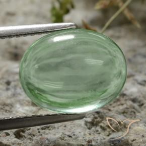 Fluorite Verde chiaro naturale da 4.50 ct, Ovale, Trasparente