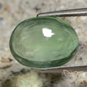 Fluorite Verde medio naturale da 5.07 ct, Ovale, Trasparente