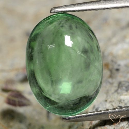 5.16ct Naturale Verde chiaro Fluorite, Ovale, Trasparente