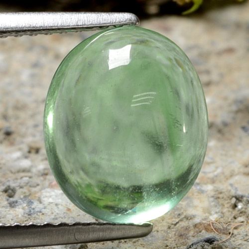 Fluorite naturale verde da 4,62 ct, taglio ovale, trasparente