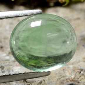Fluorite naturale verde da 4,62 ct, taglio ovale, trasparente