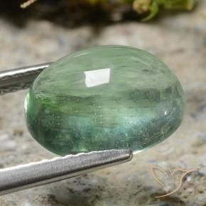 Fluorite naturale verde da 4,62 ct, taglio ovale, trasparente