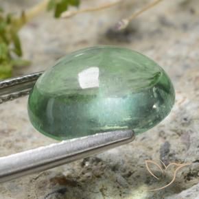 Fluorite Verde terroso naturale da 4.47 ct, Ovale, Trasparente